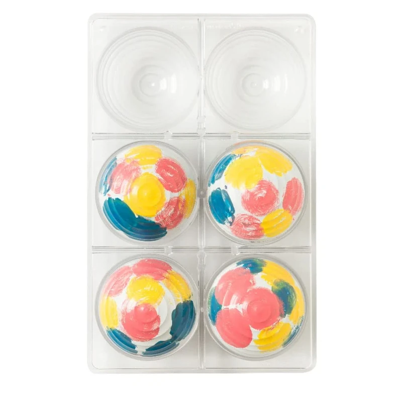 DECORA 0050090 Chocolate Mould Modern Hemisphere Diameter 75 mm 6 Cavities