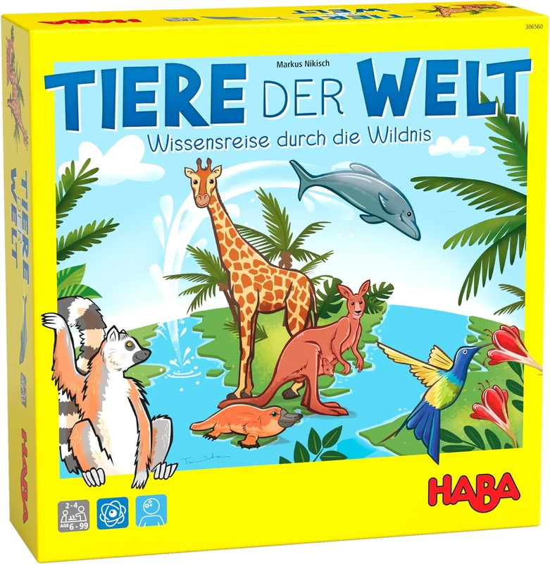HABA 306560 - Animals of the World, Tile Game from 6 Years, Made in Germany
