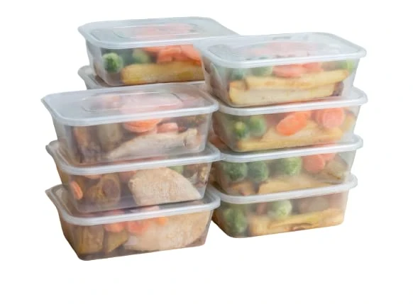 Sabco – 50pcs 500ml Reusable Plastic Microwave Containers with Lids – BPA Free, Freezer Safe, Dishwasher Safe, Durable Food Storage Boxes