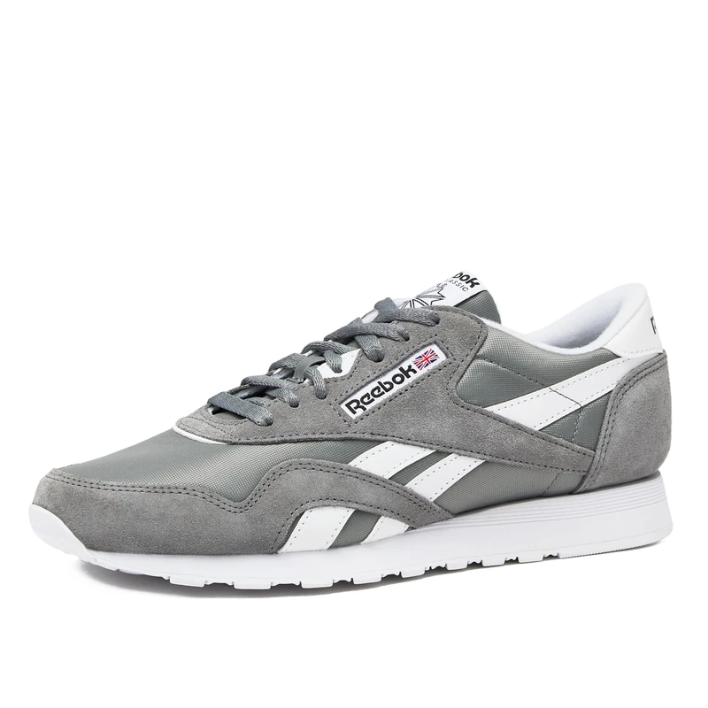 Reebok Men's Cl Lthr Gymnastics Shoes, Pure Grey, White, 9.5 UK