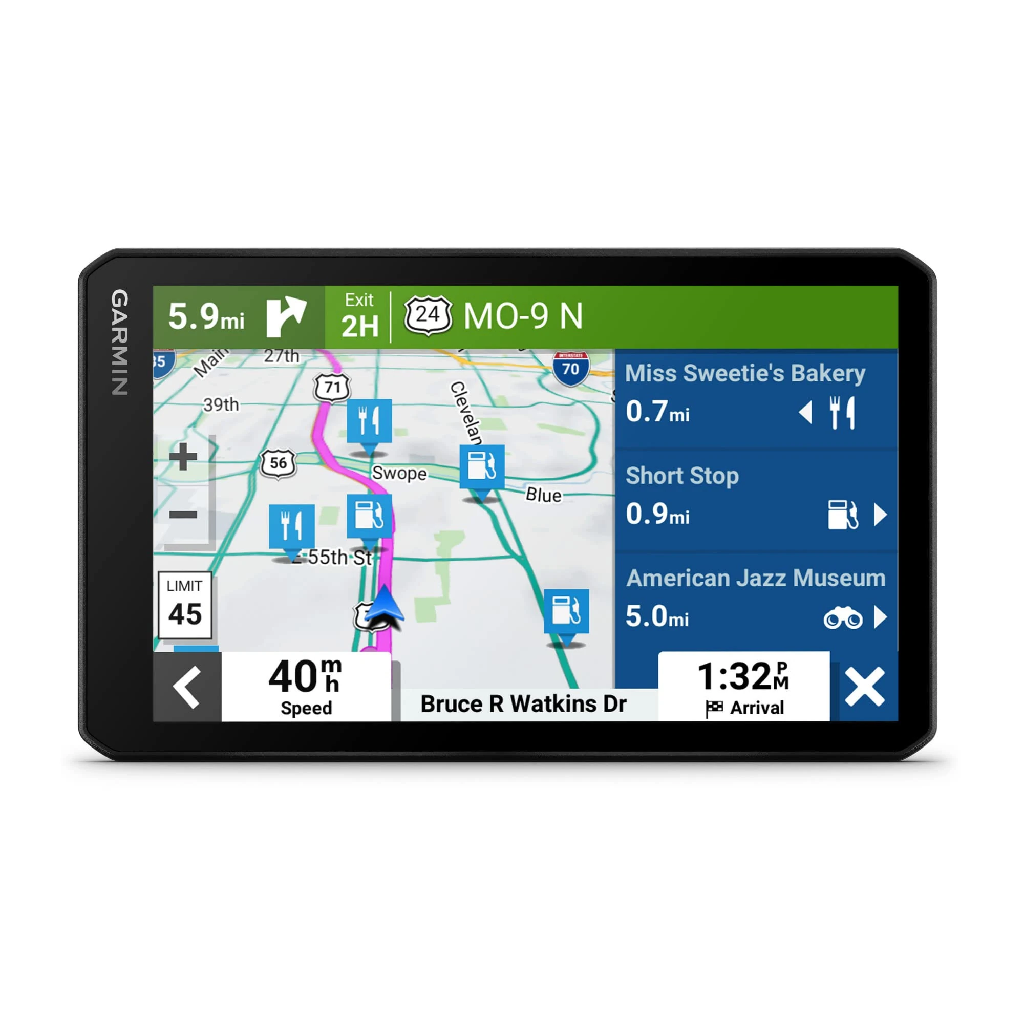 Garmin DriveCam™ 76, Large, Easy-to-Read 7” GPS car Navigator, Built-in Dash Cam, Automatic Incident Detection, High-Resolution Birdseye Satellite Imagery