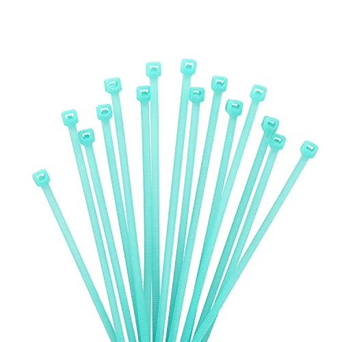 XINGO 1000 PCS Cable Zip Ties, 18lb Strength, Small Tie Wraps Self-Locking Nylon Zip Ties for Indoor and Outdoor Use (200mm x 2.5mm, Cyan)