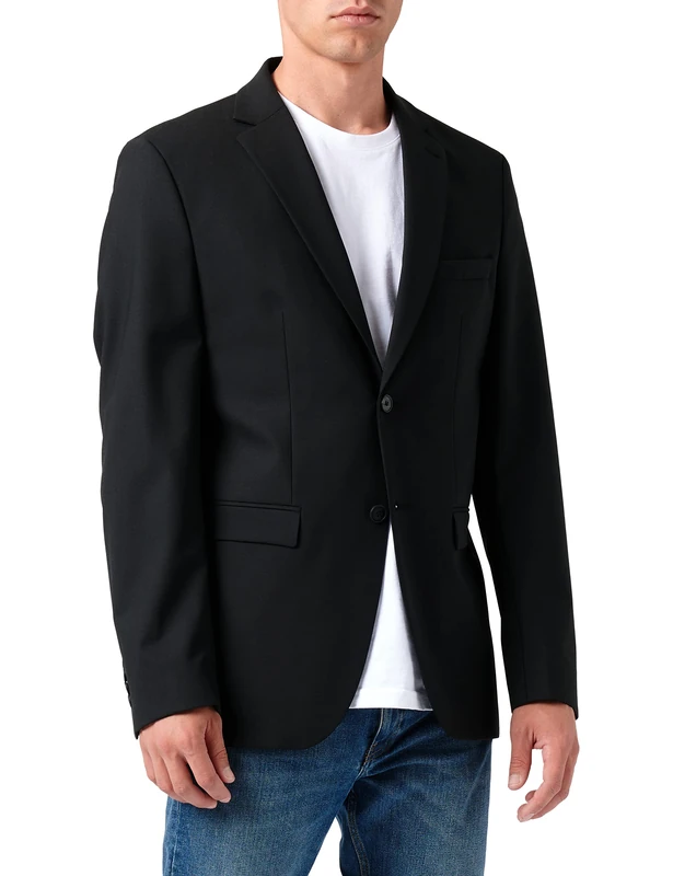 SELECTED HOMME Men's Slhslim-Elon BLZ Flex B Noos Suit Jacket, Black, 44R