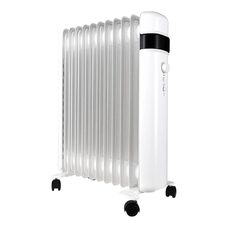 TCP Smart Oil Radiator Portable 2500w White App Control, WiFi, Works with Alexa, Google Home & Siri Shortcuts, 3 Heat Modes, Quiet, Timer, Smart Schedules, Portable