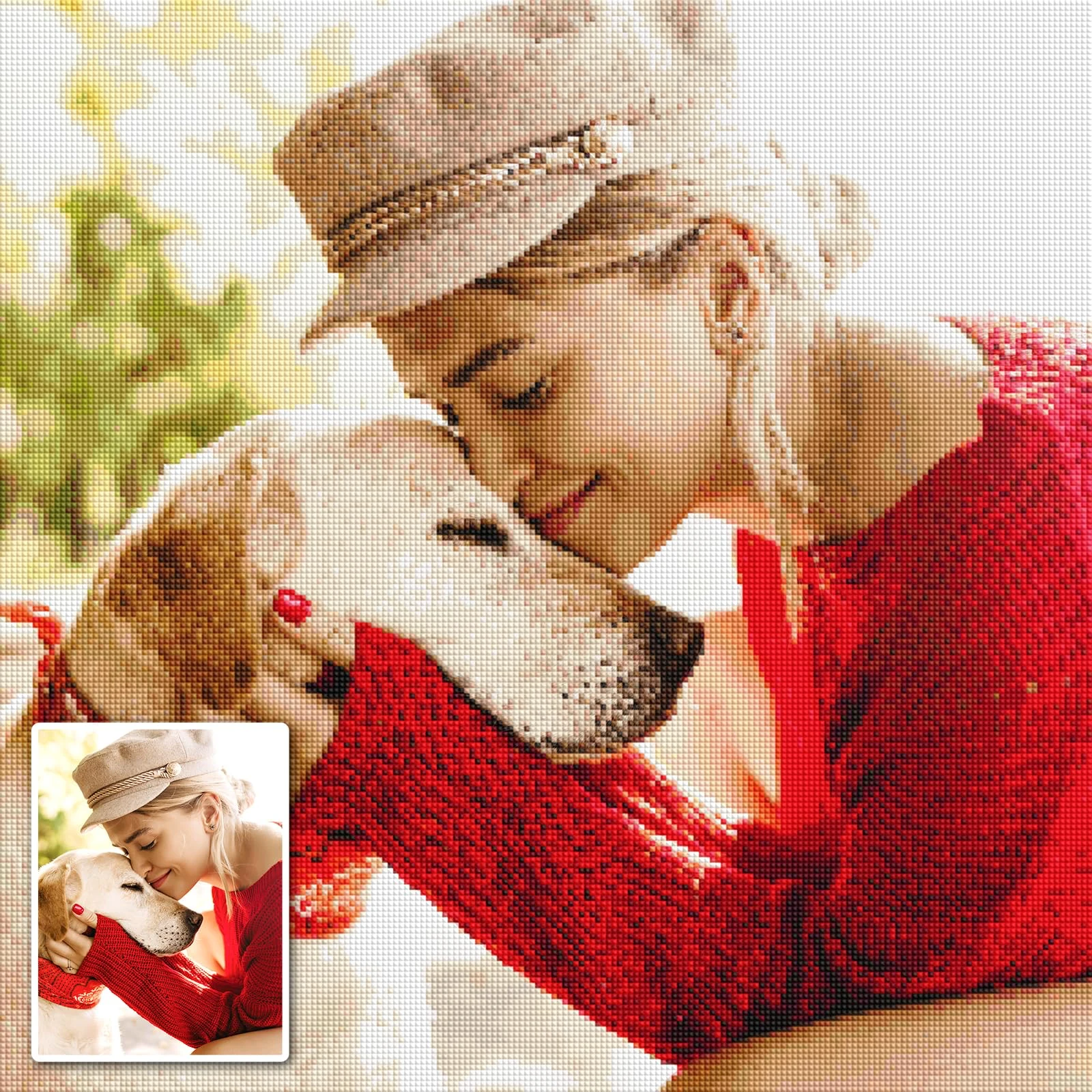 DPDP Diamond Painting Personalised Custom Priviate Photo, 5D Diamonds Art for Adults, Full Drill Embroidery Picture Gifts for Home Decor 30x50cm