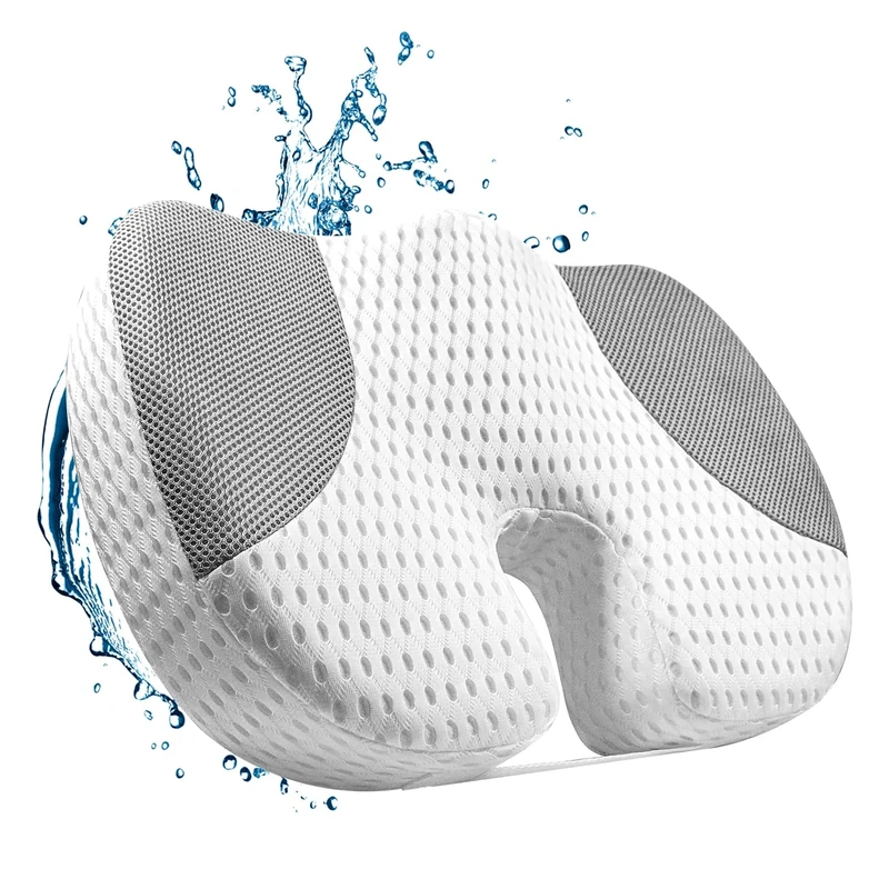 Idle Hippo Hot Tub Booster Seat, 4D Air Mesh Weighted Hot Tub Pillow with Powerful Non-Slip Suction Cups, Ergonomic Booster Cushion, Quick Dry Spa Pillow Hot Tub Accessories for Adults Indoor Outdoor