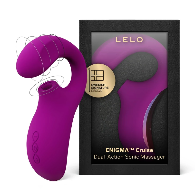 LELO Enigma Cruise Dual Stimulator Waterproof Clitoral Vibrator Intimate Sex Toy with 8 Vibrating Patterns Rabbit Sex Toy Vibrator for Women (Deep Rose)