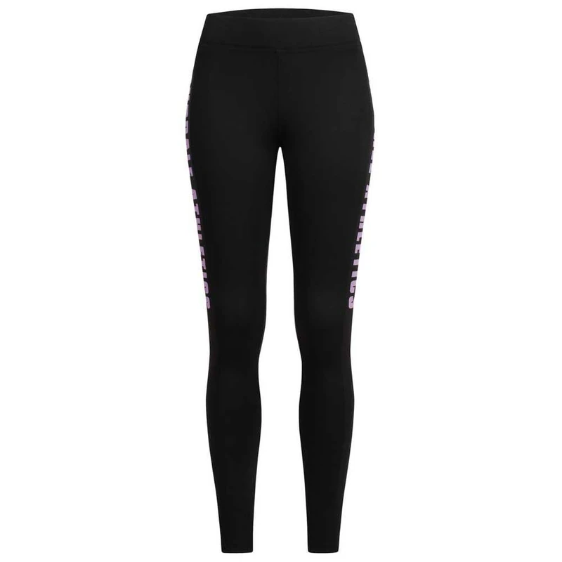 Lonsdale Women's CLASHMORE Leggings, Black/Purple, XXL