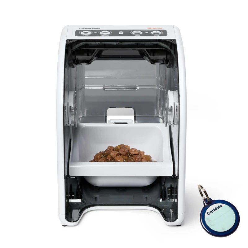 Closer Pets MiBowl Selective Microchip Pet Feeder - Monitors Eating Habits & Portion Control, Ideal for Pets with Dietary Requirements & Weight Management Needs, Suitable for Cats & Small Dogs