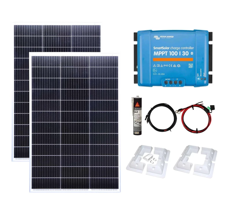 Lowenergie 300W Solar Kit - 2x150W Mono Panels, 30A MPPT Controller