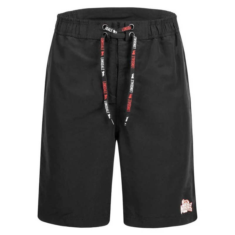 Lonsdale Men's Dunath Trousers, Black/White/Red, 3XL