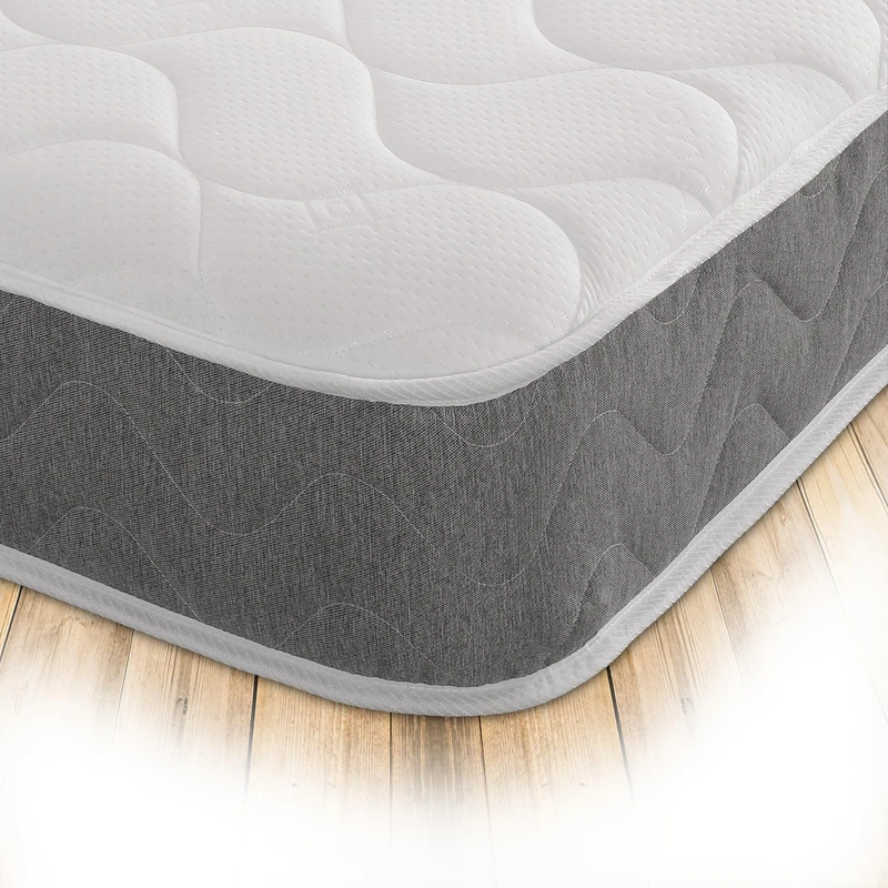 Starlight Beds Twilight Single Mattress. Hybrid Sprung Single Memory Foam Mattress. Grey, Soft Firmness,18cm Deep. (3ft x 6ft3) (90cm x 190cm)
