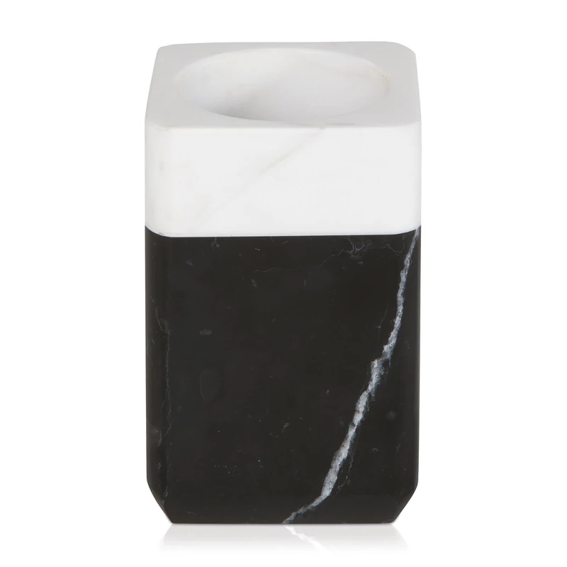 Möve Toothbrush Holder, Black/Snow, 7,1 x 7,1 x 11,1 cm