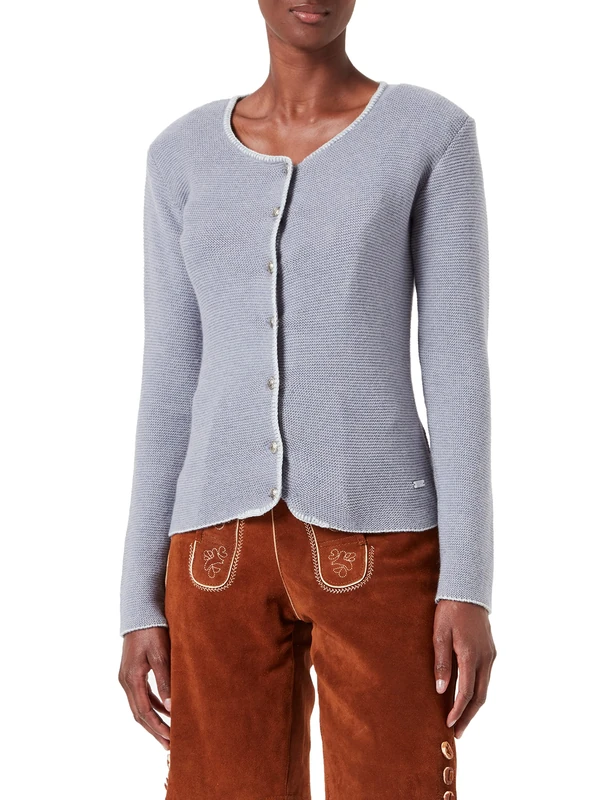 Stockerpoint Women's Marissa Jacket Cardigan Sweater, Smoke Blue Pebble, 10