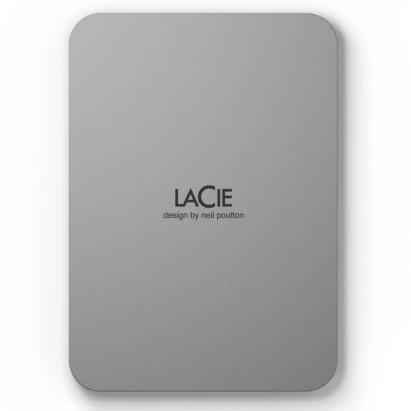 LaCie Mobile Drive Moon 4TB, External Hard Drive Portable, USB-C 3.2, PC Mac iPad & iPhone, Data Rescue Services (STLP4000400)