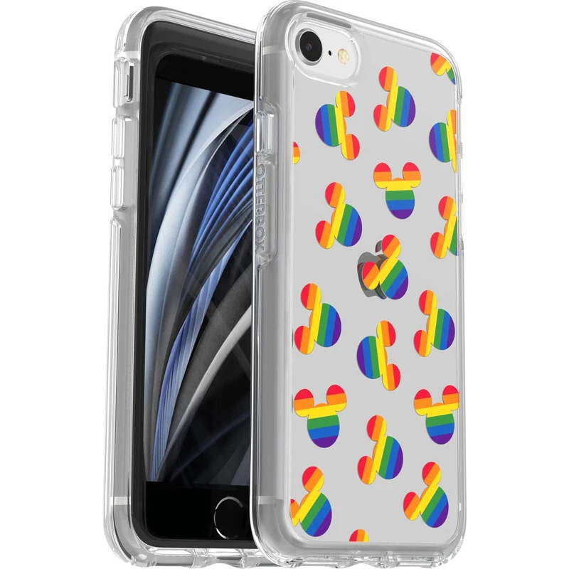 OtterBox iPhone 7/8 and iPhone SE 3rd and 2nd Gen Symmetry Series Case - Mickey Pride, Ultra-Sleek, Wireless Charging Compatible, Raised Edges Protect Camera & Screen - Image 1