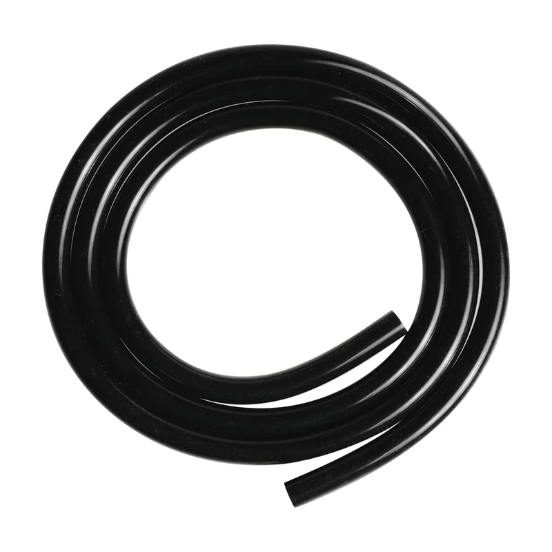 QuQuyi 1" (25mm) ID x 1-1/4" OD High Temperature Silicone Vacuum Tubing Hose Black Upgrade Extended Version Pure Silicon Tube Air Hose Water Pipe for Pump Transfer, 16.4ft Length