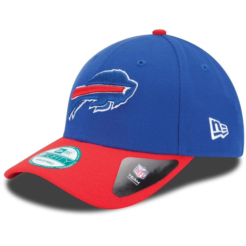 New Era Men's League Essential 39thirty New England Patriots OTC Cap, Buffalo Bills Alternate, One Size