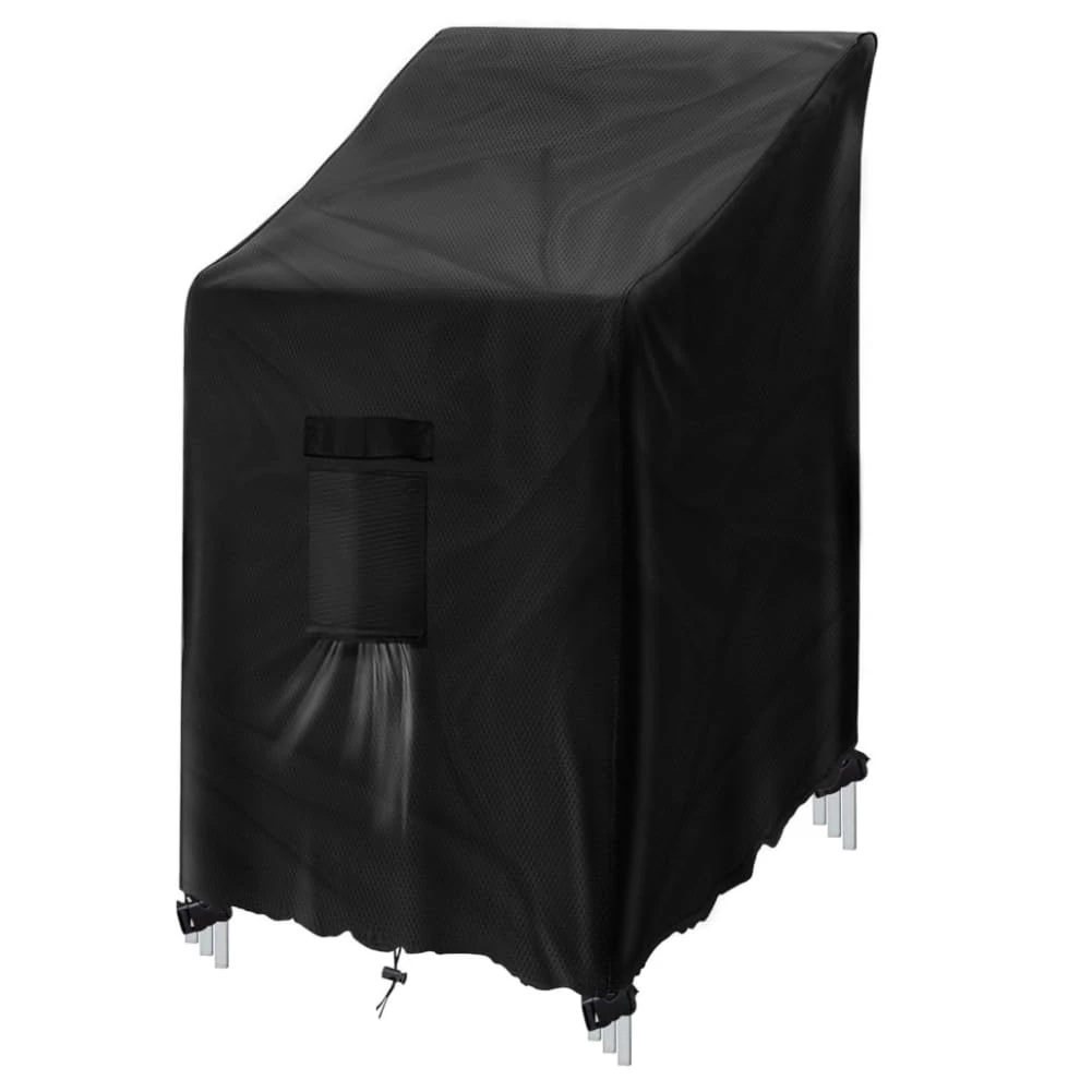 Garden Chair Covers 1PC, Waterproof 600D Oxford Fabric Outdoor Furniture Covers for Stackable Chairs 64 * 85 * 120/85cm