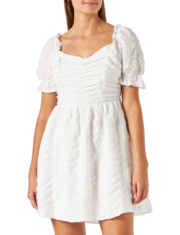 IZIA Women's Mini Dress, Wool White, M