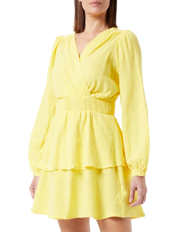 IZIA Women's Dress, Yellow, XS - Image 1
