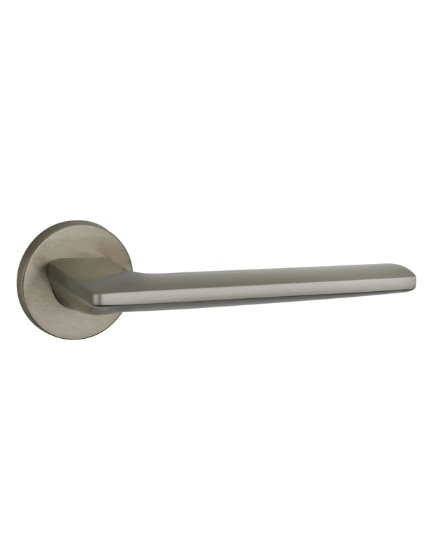 Boston Satin Nickel Rosette Handle for Interior Doors - Alloy Stands - Invisible Fixing Screws - Square Steel 7mm - Reminder Spring - THIRARD