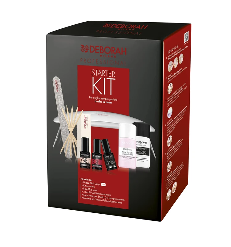 Deborah Milano Professional Manicure Starter Kit with Semi-Permanent Gel Nail Polish for Professional Results at Home for Shiny and Strong Nails