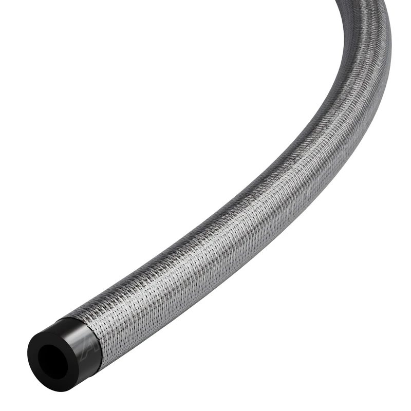 8mm (5/16 Inch) Stainless Steel Overbraided Rubber Fuel Oil Water Coolant Radiator Braided Hose 10 Metre Silver