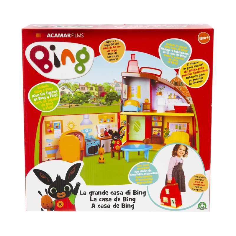 Giochi Preziosi Bing The Big House of Playset with 2 Characters 3 Rooms and Plenty Furniture Accessories for Children from 18 Months, Multicoloured, BNG36100, Multi-coloured