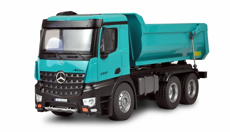 Amewi 22533 Mercedes Truck Dumper Pro Metal V2 Licensed Vehicle 2.4GHz RTR Petrol Including Additional Battery