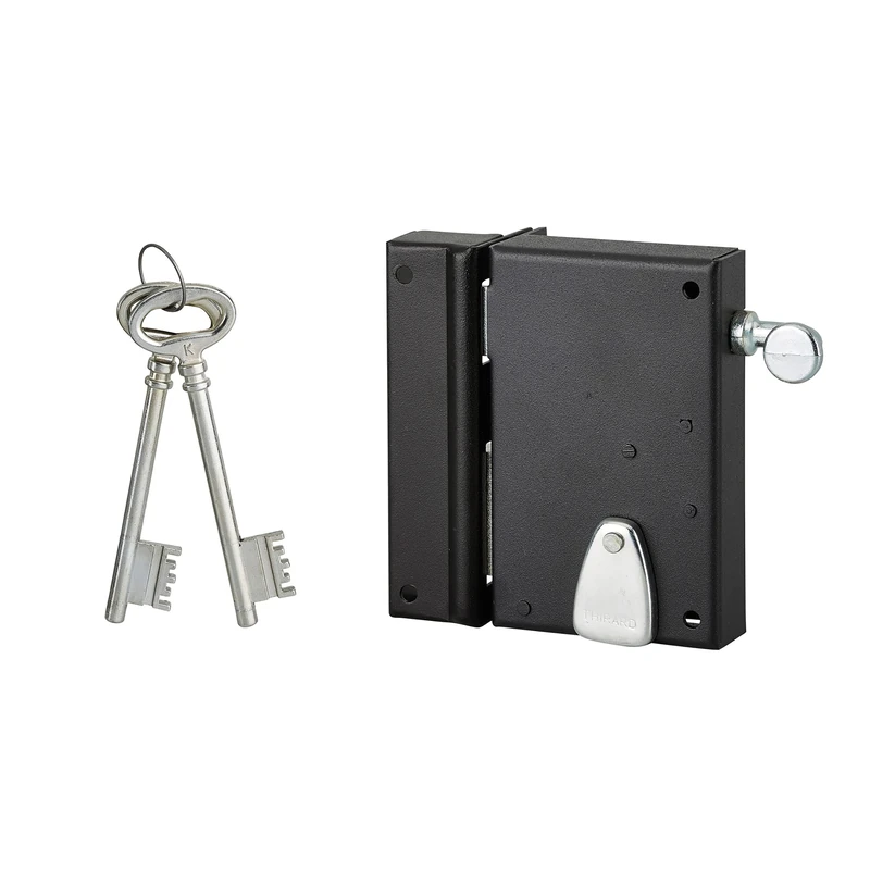 THIRARD FABRICANT DE SECURITE DEPUIS 1920 Thirard 00900142 Drawer 70 x 110 mm Chest and Strike-Left Pull Version Lock-Vertical Wall Light, Black