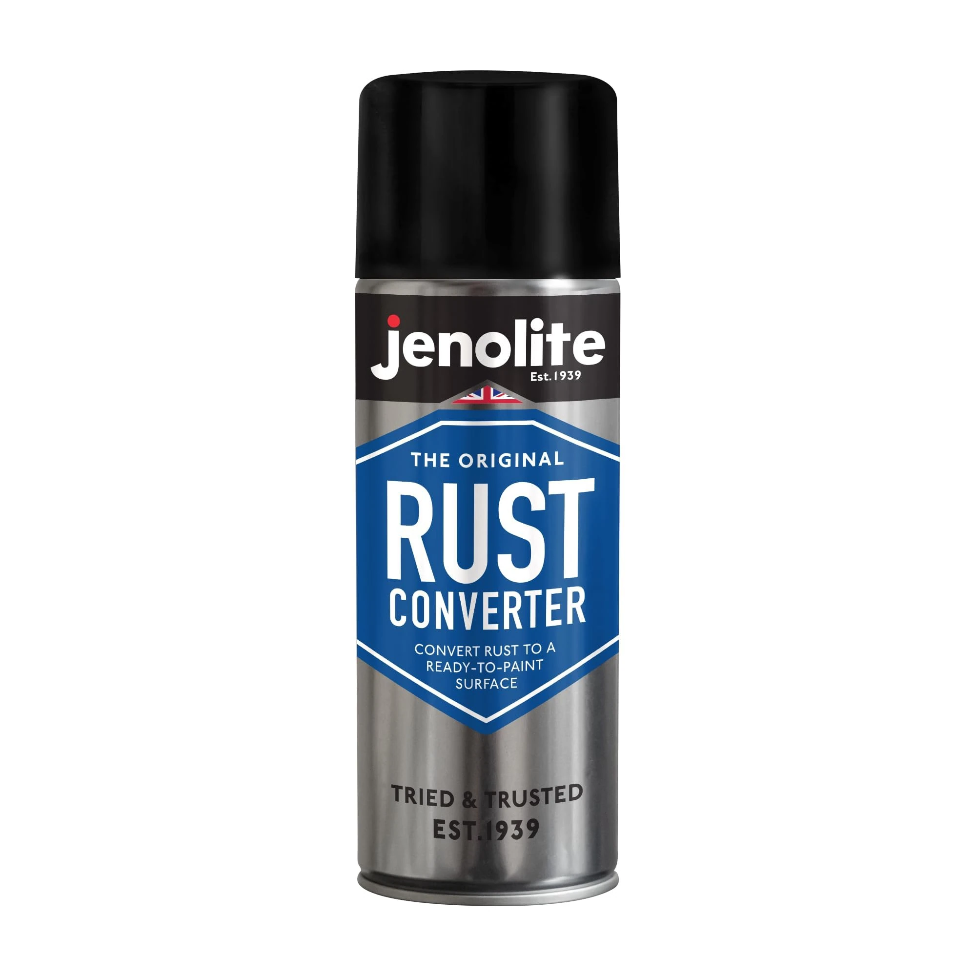JENOLITE Rust Converter Spray | 400ml | RUST TREATMENT & RUST INHIBITOR | Fast Acting Epoxy Based Rust Converter For Metal | Converts Rust Into Stable, Ready-to-Paint Surface
