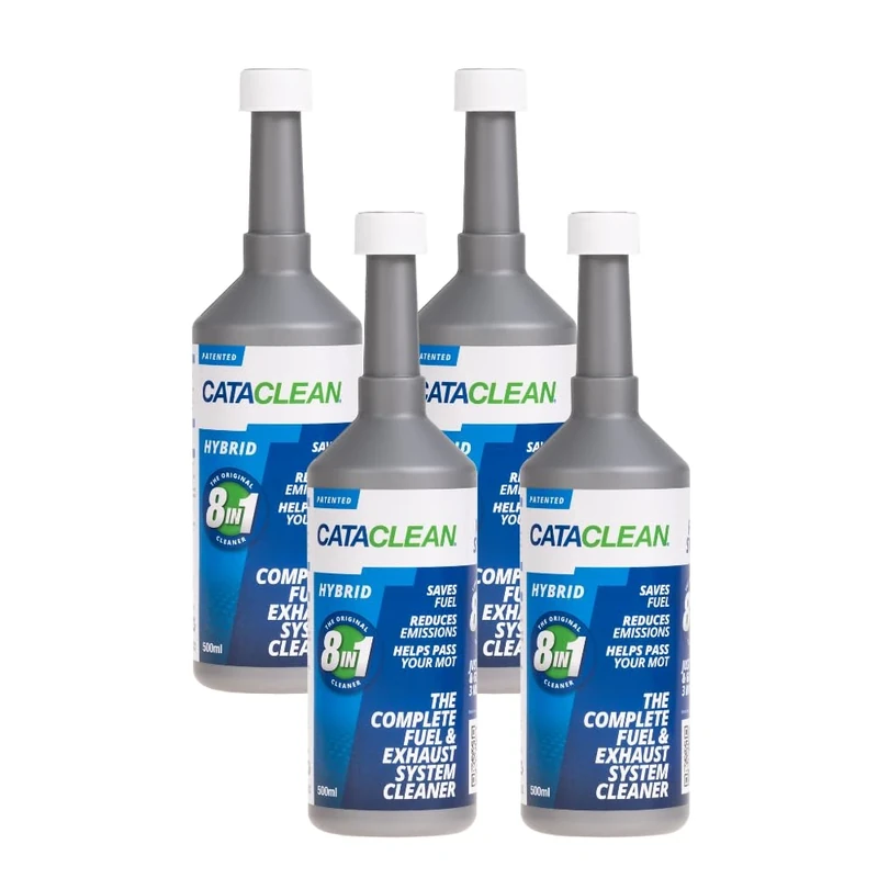 Cataclean Hybrid | Complete Fuel & Exhaust Cleaner | Catalytic Converter, Valve & Injector Cleaner | Fuel Additive Formulated for Performance & Fuel Efficiency | Pre MOT Emissions Reducer | 4 x 500ml