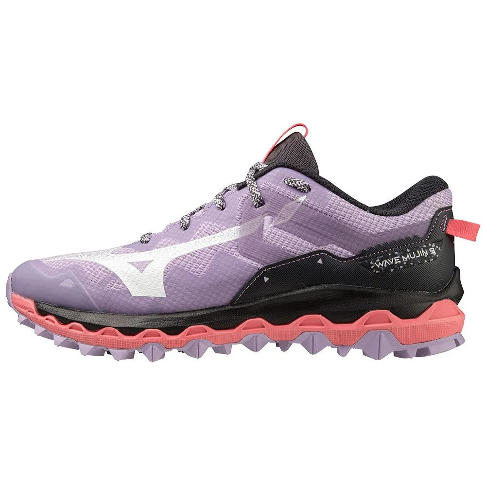 Mizuno Female Wave Mujin 9 Trail Running Shoe, Purple