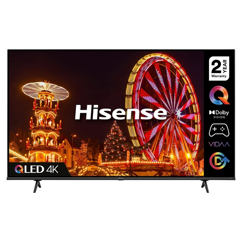 Hisense 50E77HQTUK QLED Gaming Series 50-inch 4K UHD Dolby Vision HDR Smart TV with YouTube, Netflix, Disney + Freeview Play and Alexa Built-in, Bluetooth and WiFi, TUV Certificated (2022 NEW), Operating System VIDAA