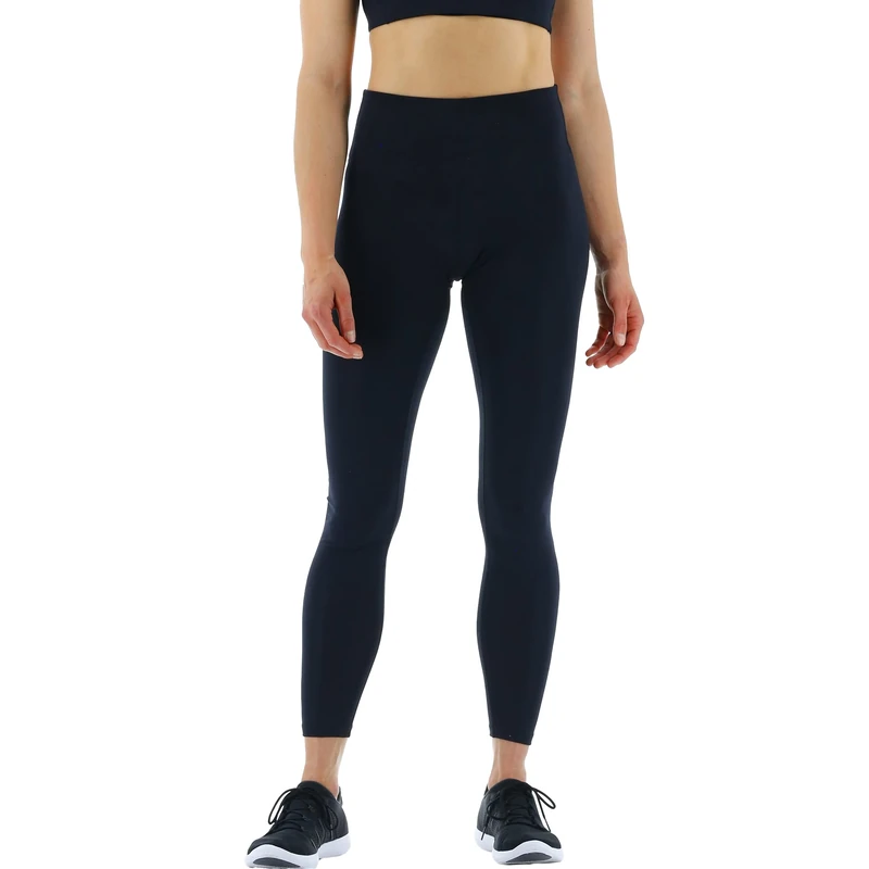 TYR Women's High-Rise Cropped Athletic Performance Workout Leggings, Black, Medium