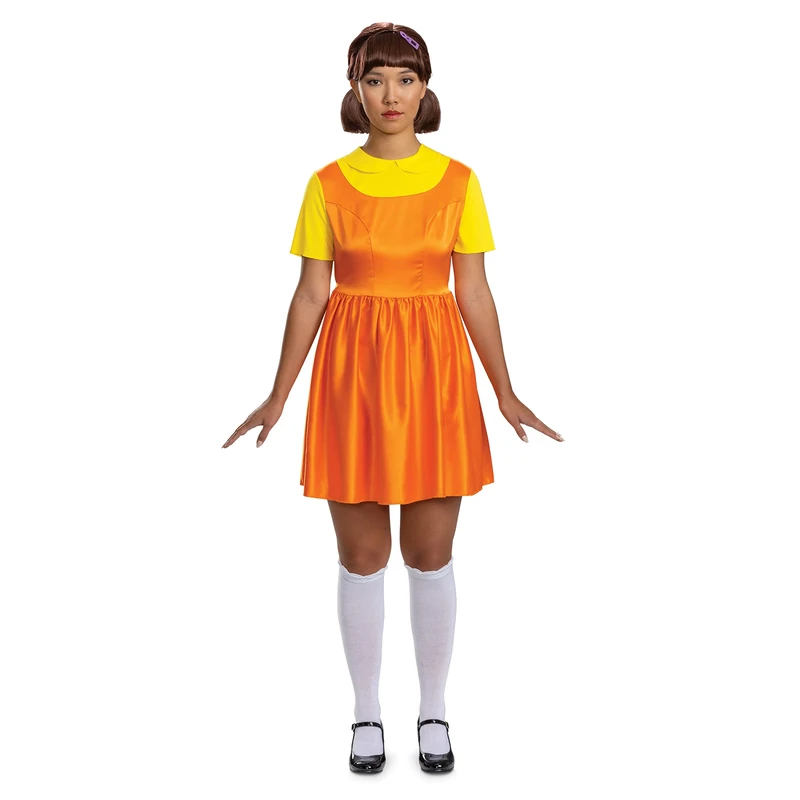 Squid Game Red Light Green Light Costume for Women, Red, (4-6)