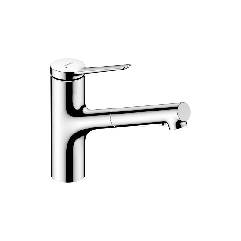 hansgrohe Zesis Chrome Single-Handle Kitchen Faucet, Kitchen Faucets with Pull Out Sprayer, Faucet for Kitchen Sink, Chrome 74800001