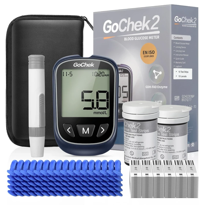 FoviFlxy GoChek Test Kit - Sugar & Ketone Monitor, 25 Strips mmol/L