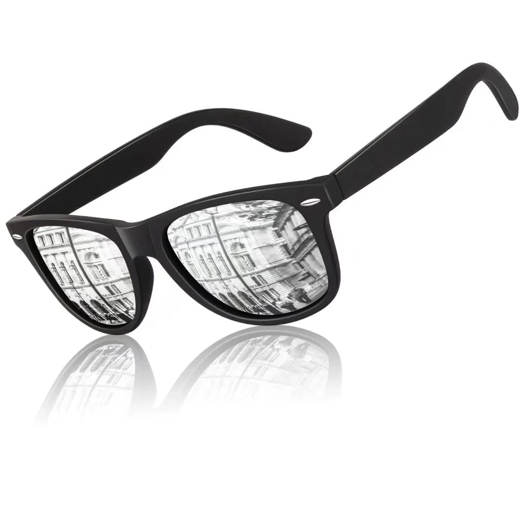 LINVO Polarised Sunglasses for Men Women UV Protection Shades 80's Retro Style Design Driving Cycling Sports Fishing Travel Sun glasses