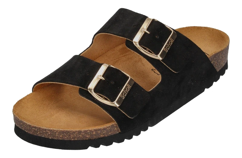 Scholl Women's Josephine Sandal, Black, 4 UK