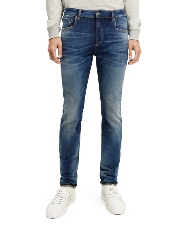 Scotch & Soda Men Skim Skinny-Fit Jeans Casual Trousers, Cloud of Smoke, 32-32 - Image 1