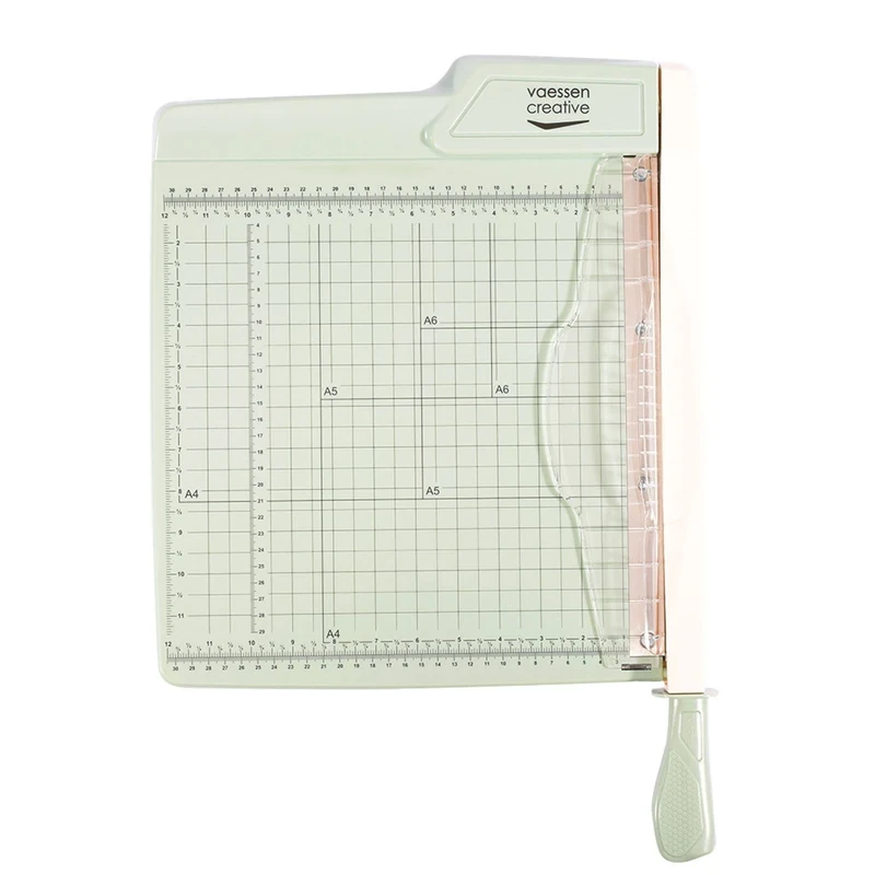 Vaessen Creative Guillotine Cutter 30 cm Mint Green-Paper Trimmer for A4, A5 and A6 Vinyl, Cardboard and More-for Crafting, Scrapbooking and Card Making, 30cm