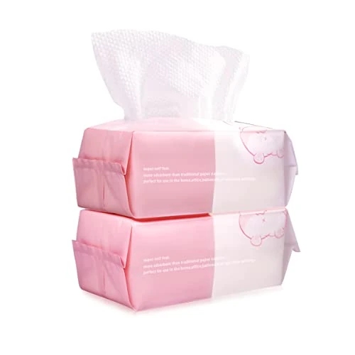 Disposable Face Towel Face Cloths for Washing Soft Cotton Dry Wipes for Washing and Drying, Skincare and Makeup Remover