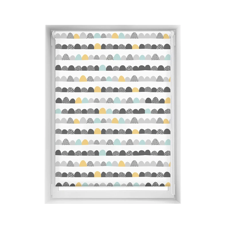 Blindecor Easy Venetian Blind, No Drilling, Printed, Translucent, Digital Print, Crescent Moon, 110 x 150 cm (width x height), Fabric Size 107 x 145 cm - Image 1