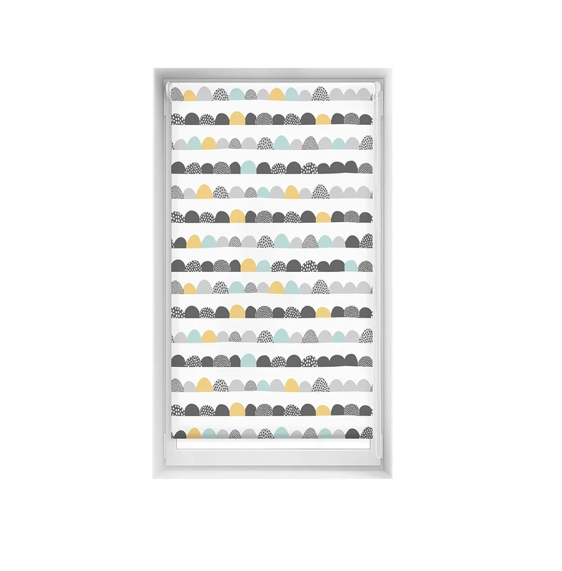 Blindecor Easy Venetian Blind, No Drilling, Printed, Translucent, Digital Print, Crescent Moon, 85 x 150 cm (width x height), Fabric Size 82 x 145 cm