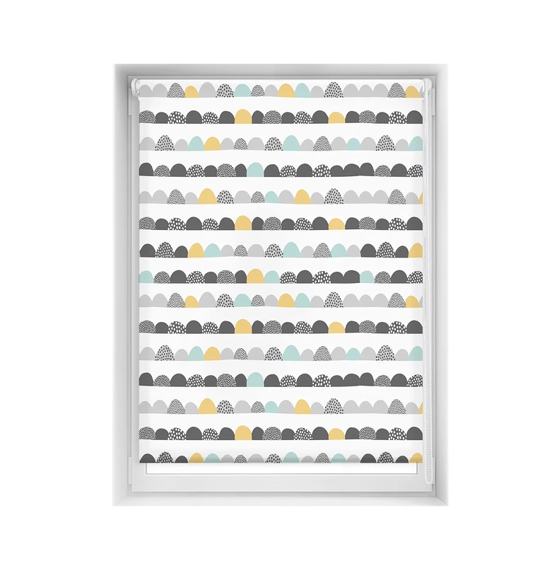Blindecor Easy Venetian Blind, No Drilling Required, Printed, Translucent, Digital Print, Crescent Moon, 100 x 150 cm (width x height), Fabric Dimensions 97 x 145 cm