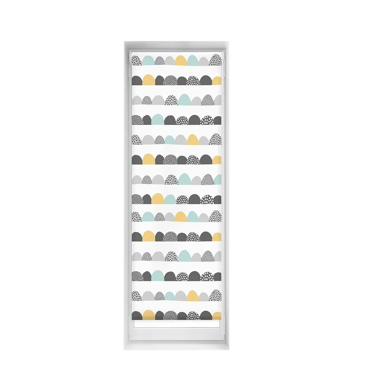 Blindecor Easy Venetian Blind, No Drilling, Printed, Translucent, Digital Print, Crescent Moon, 55 x 150 cm (width x height), Fabric Dimensions 52 x 145 cm - Image 1