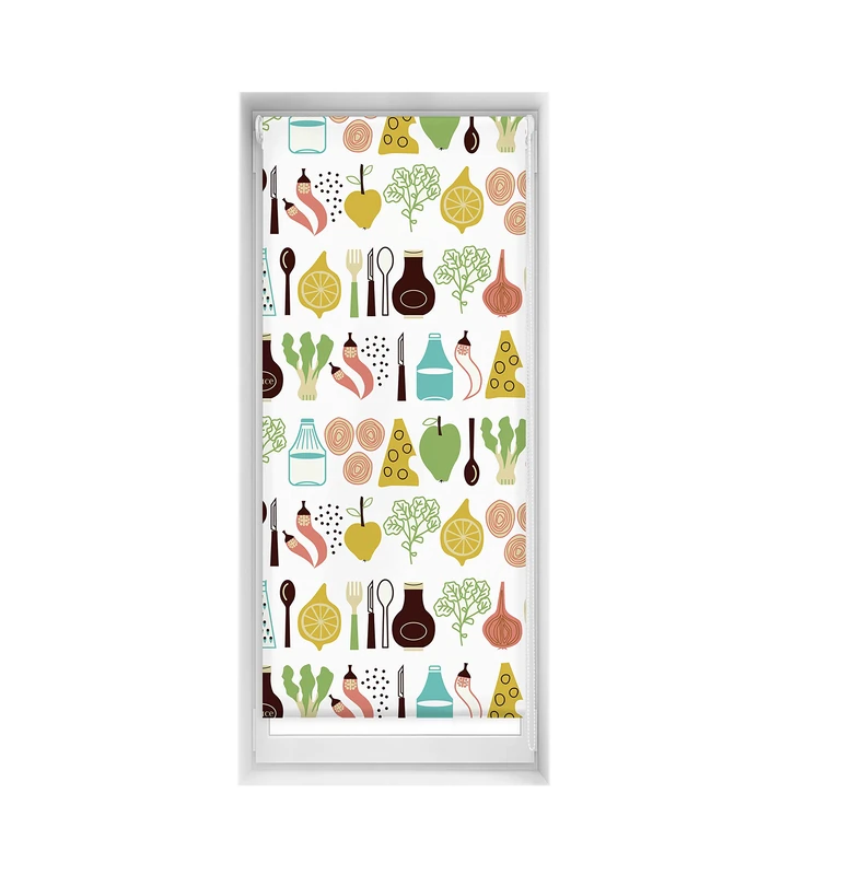 Blindecor Easy Venetian Blind, No Drilling, Printed, Translucent, Digital Print, 65 x 150 cm (width x height), Fabric Size 62 x 145 cm
