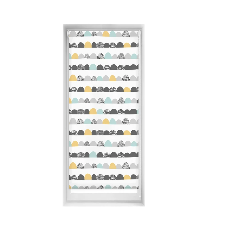 Blindecor Easy Venetian Blind, No Drilling, Printed, Translucent, Digital Print, Crescent Moon, 60 x 150 cm (width x height), Fabric Size 57 x 145 cm